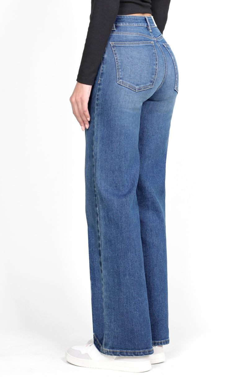 211 Jeans Wide Leg Cintura Alta