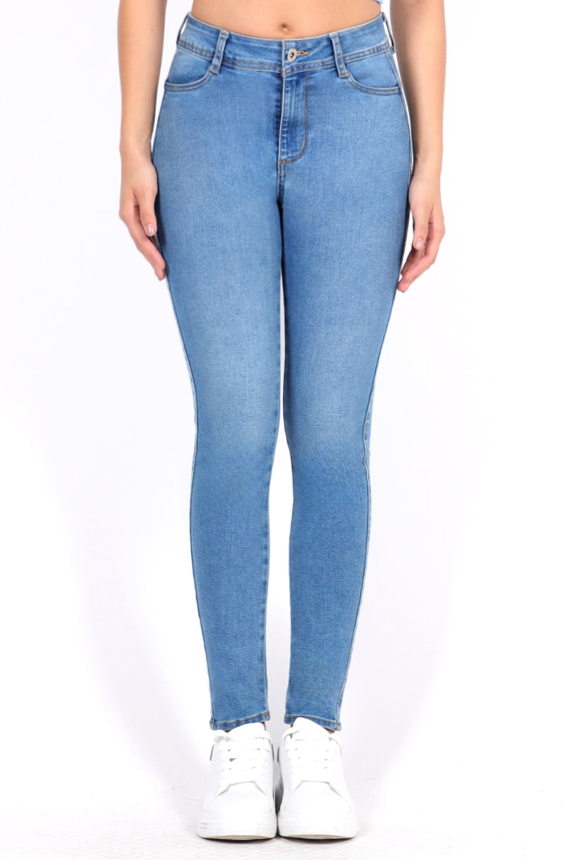 236 Jeans Skinny Push Up Corazón Cintura Alta