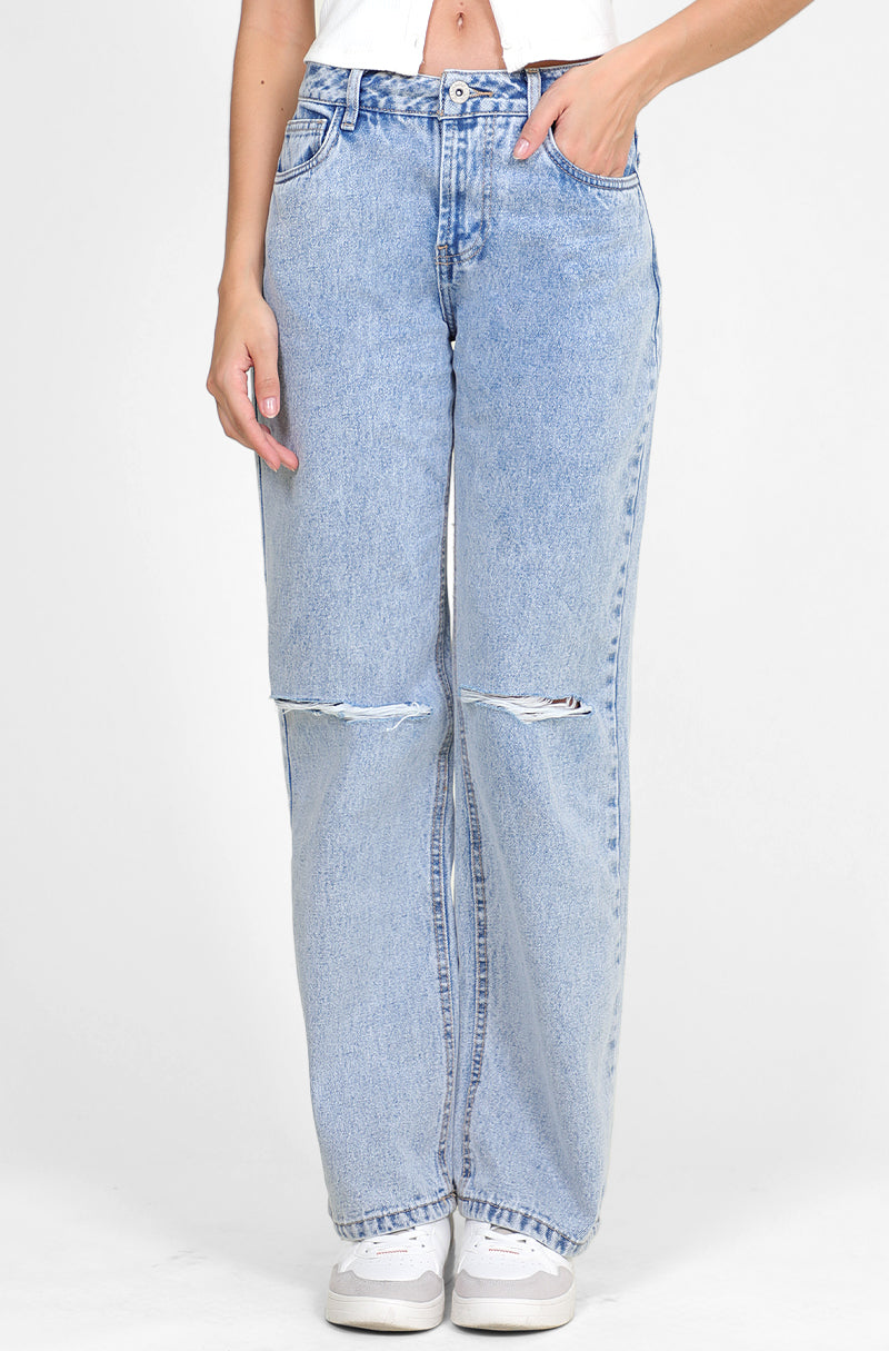 257 Jeans Straight Wide Cintura Alta