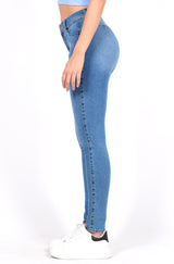 236 Jeans Skinny Push Up Corazón Cintura Alta