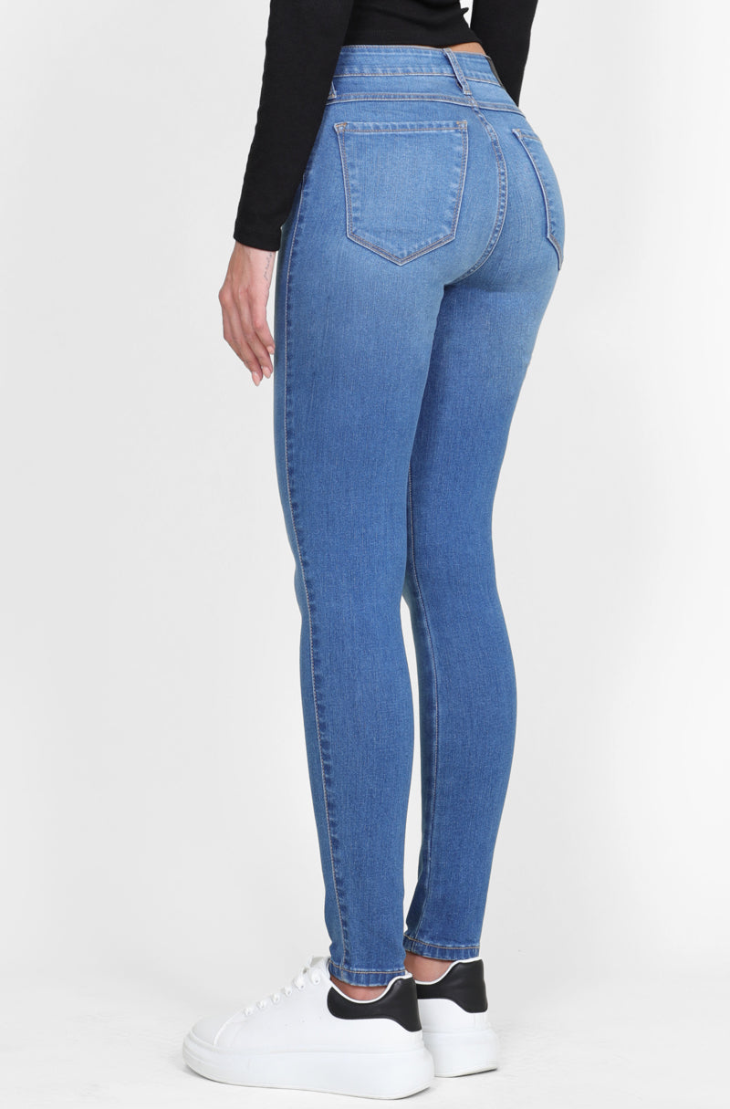 055 Jeans Skinny Vaquero Cintura Alta