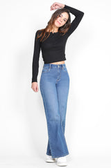 211 Jeans Wide Leg Cintura Alta