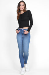 055 Jeans Skinny Vaquero Cintura Alta