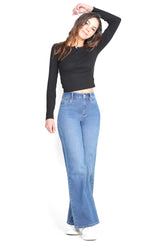 211 Jeans Wide Leg Cintura Alta